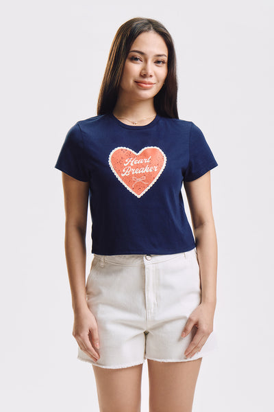 Heart Breaker Slim Graphic T-Shirt