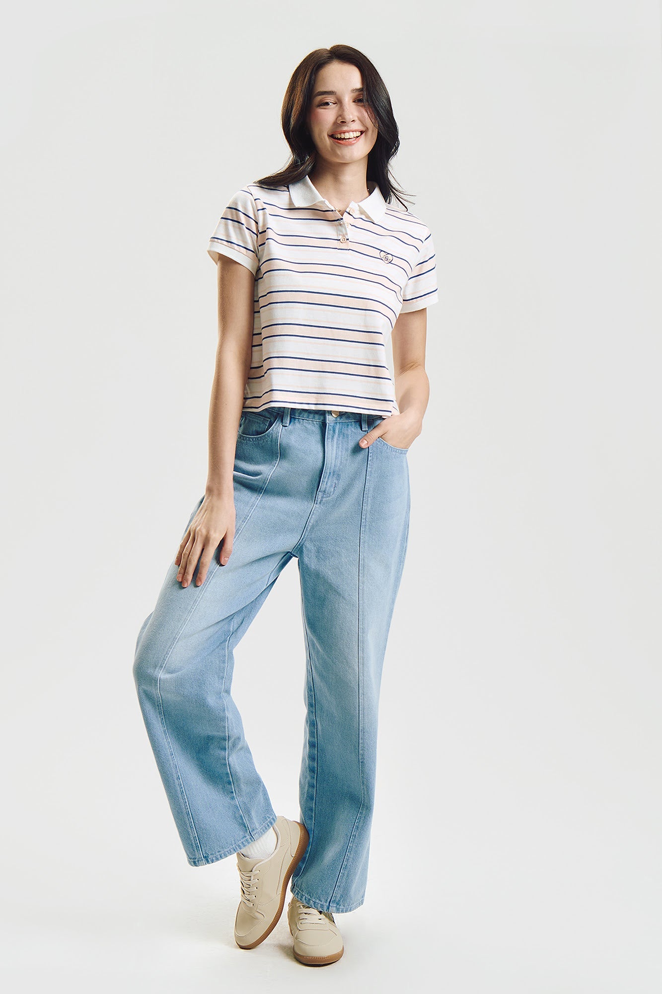 Striped Relaxed Polo