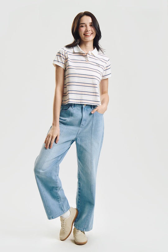 Striped Relaxed Polo