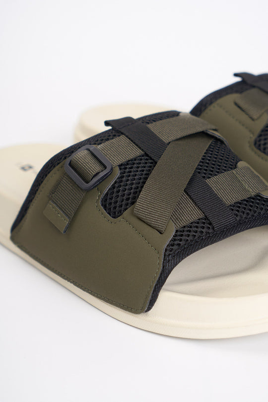 Men's Criss-Cross Strap Slides