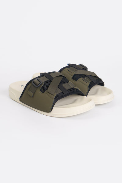 Men's Criss-Cross Strap Slides