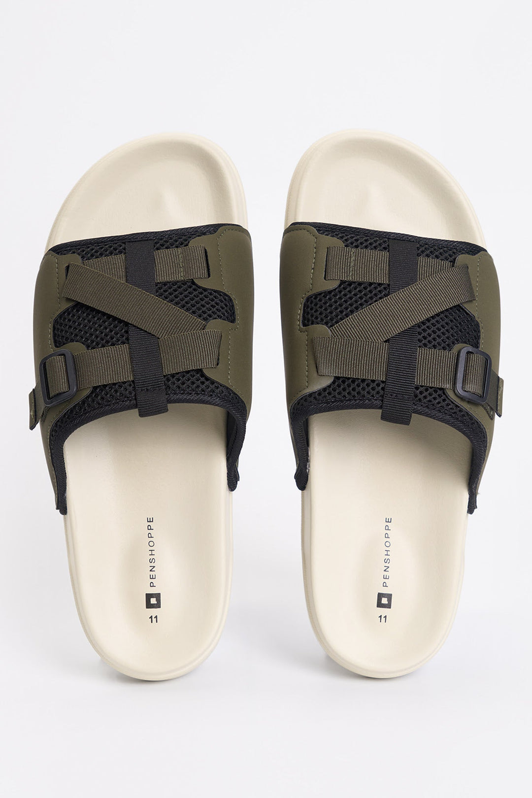 Men's Criss-Cross Strap Slides