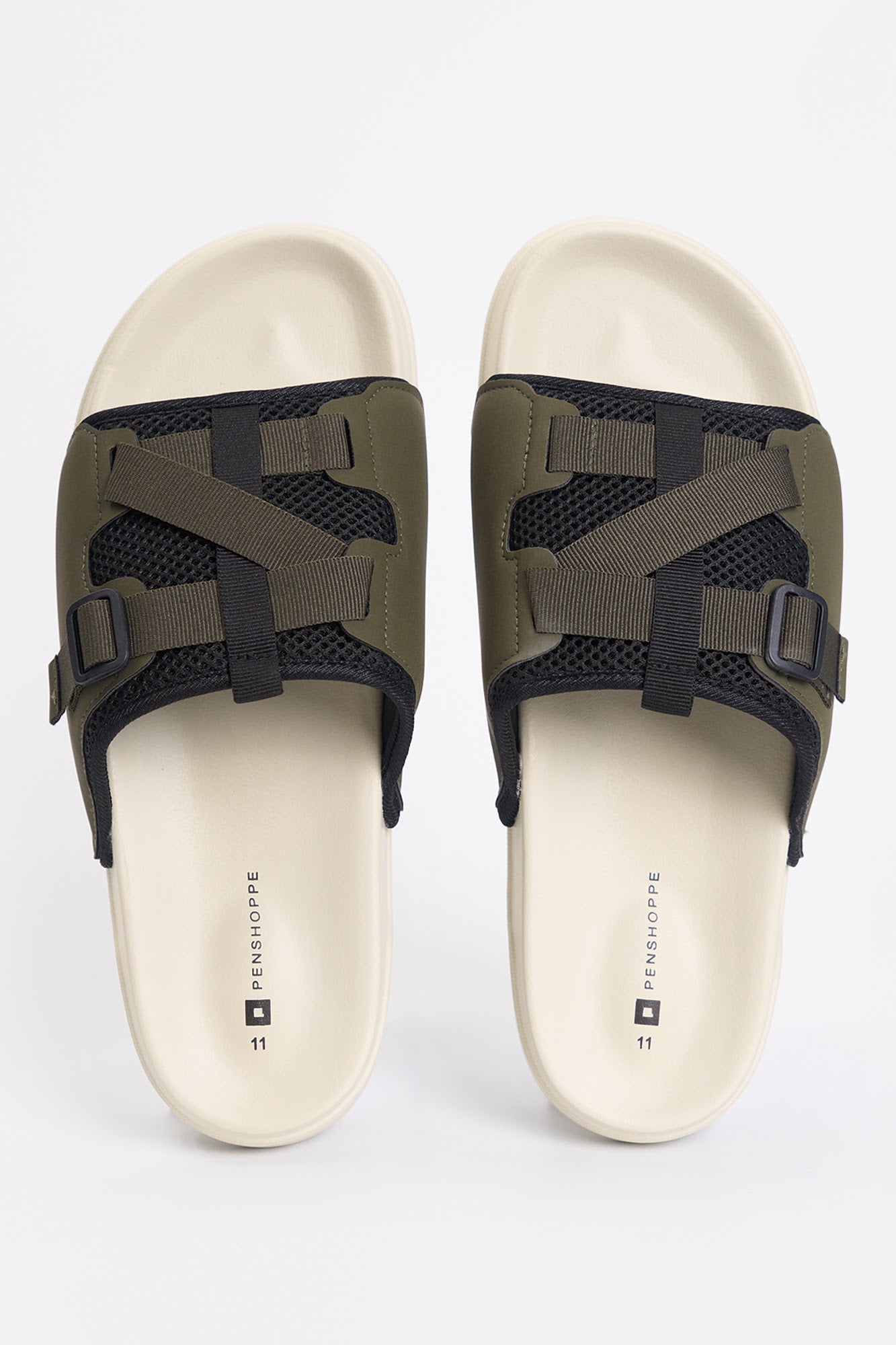 Men's Criss-Cross Strap Slides