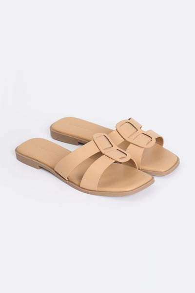 Women's Leather Slip On Sandals