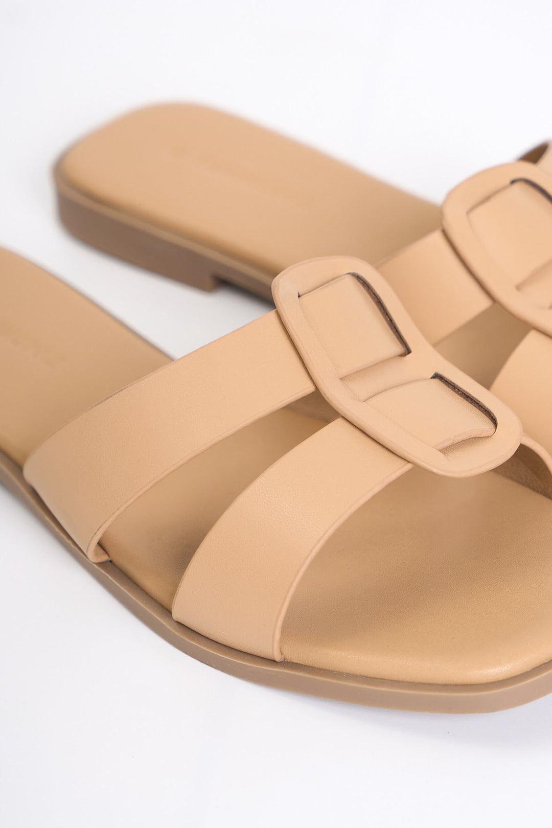 Women's Leather Slip On Sandals