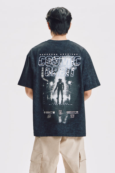 Cosmic Orbit Relaxed Graphic T-Shirt