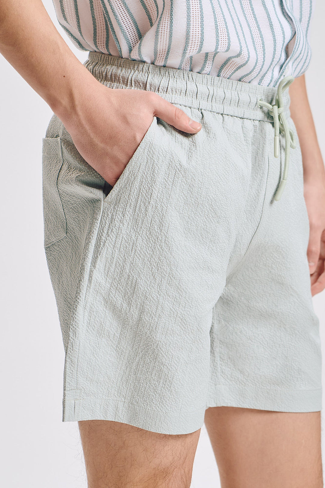 Modern Fit Swim Seersucker Shorts
