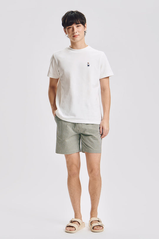 Modern Fit Swim Striped Seersucker Shorts