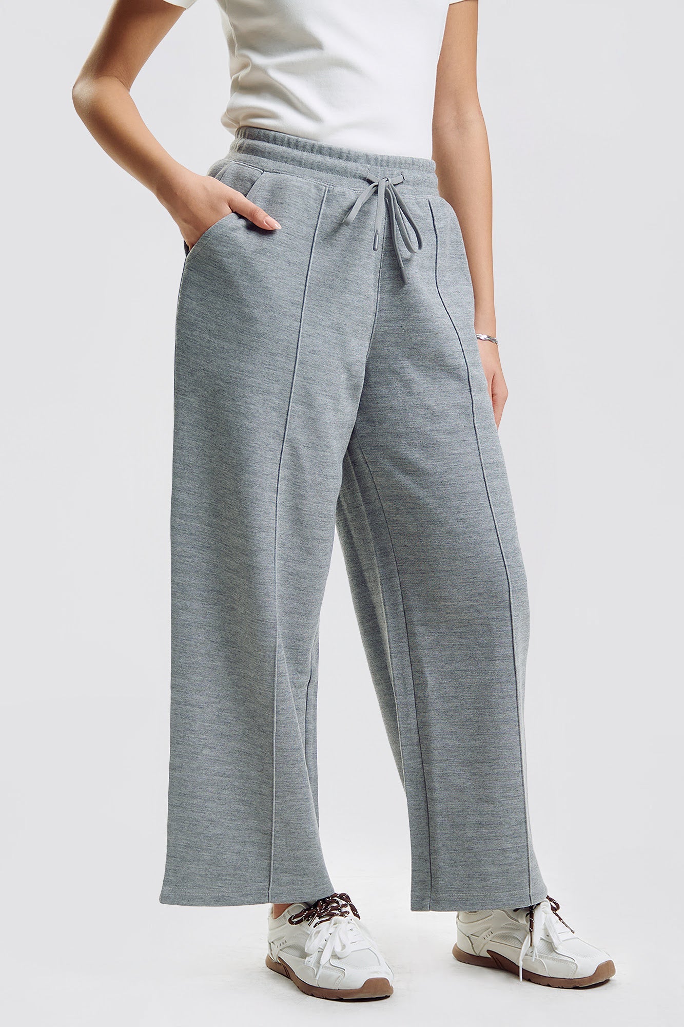Wide Pintuck Interlock Pants