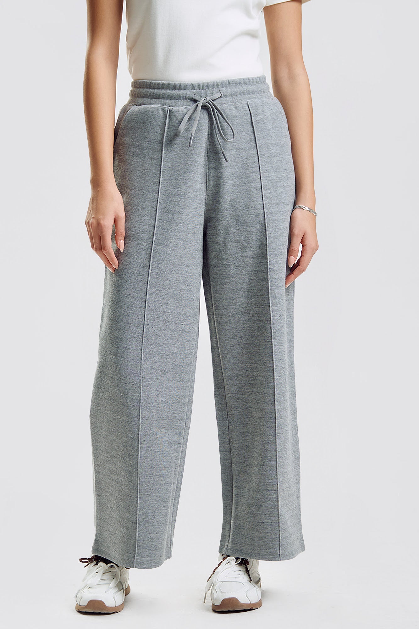 Wide Pintuck Interlock Pants