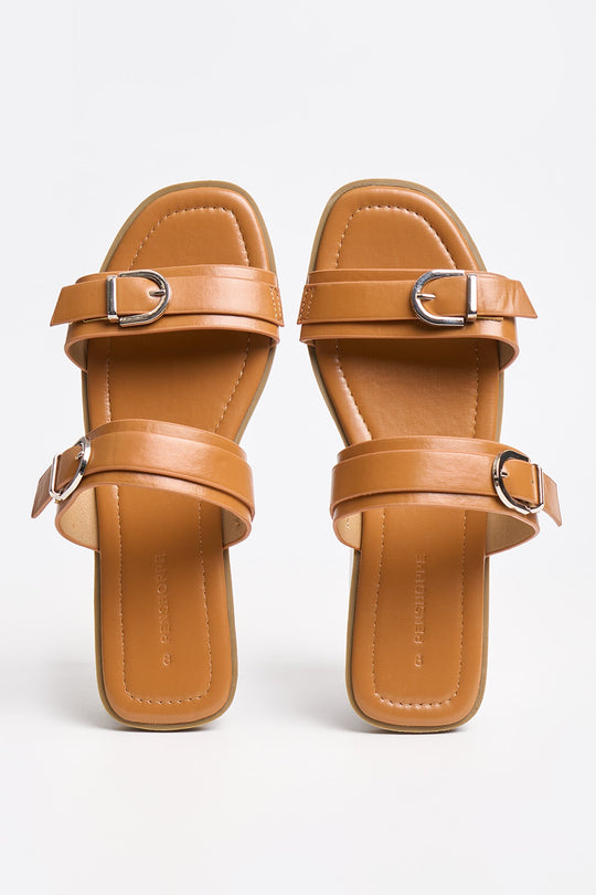 Women's Leather Slip-On Sandals