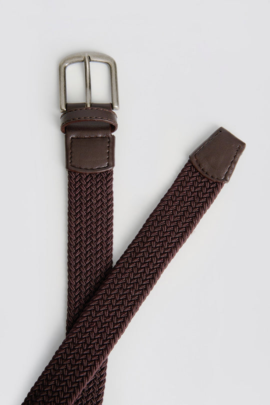 Men's Two-Tone Braided Elastic Belt