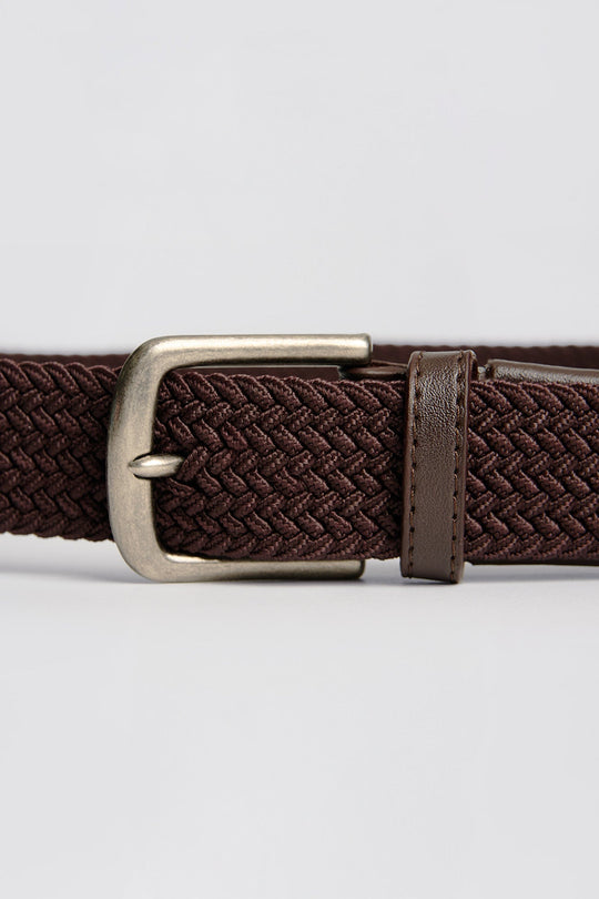 Men's Two-Tone Braided Elastic Belt
