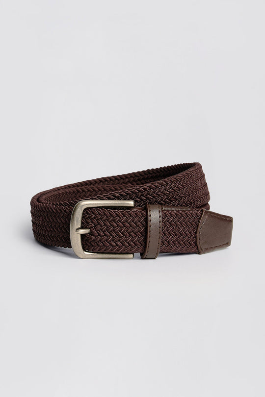 Men's Two-Tone Braided Elastic Belt