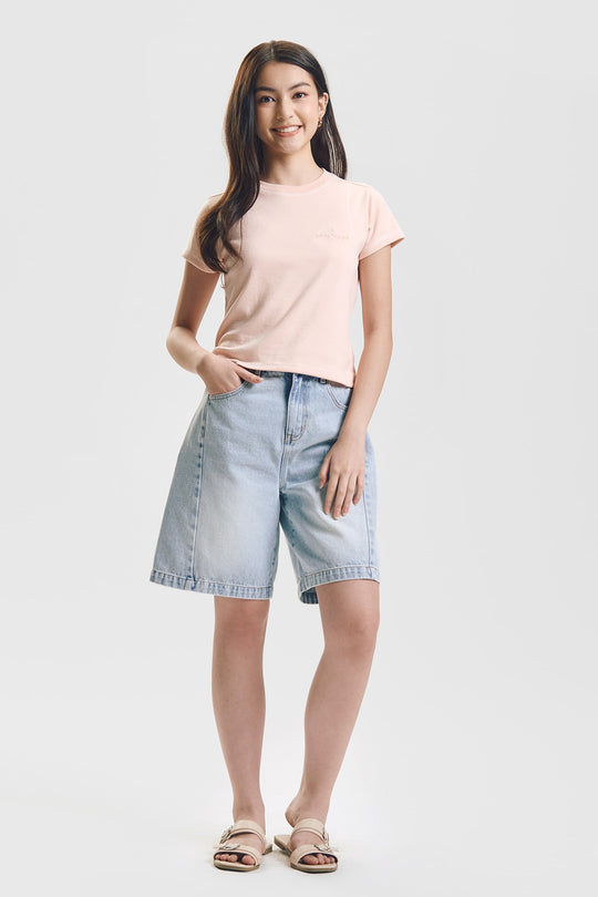 Penshoppe Contrast Detail Graphic T-Shirt