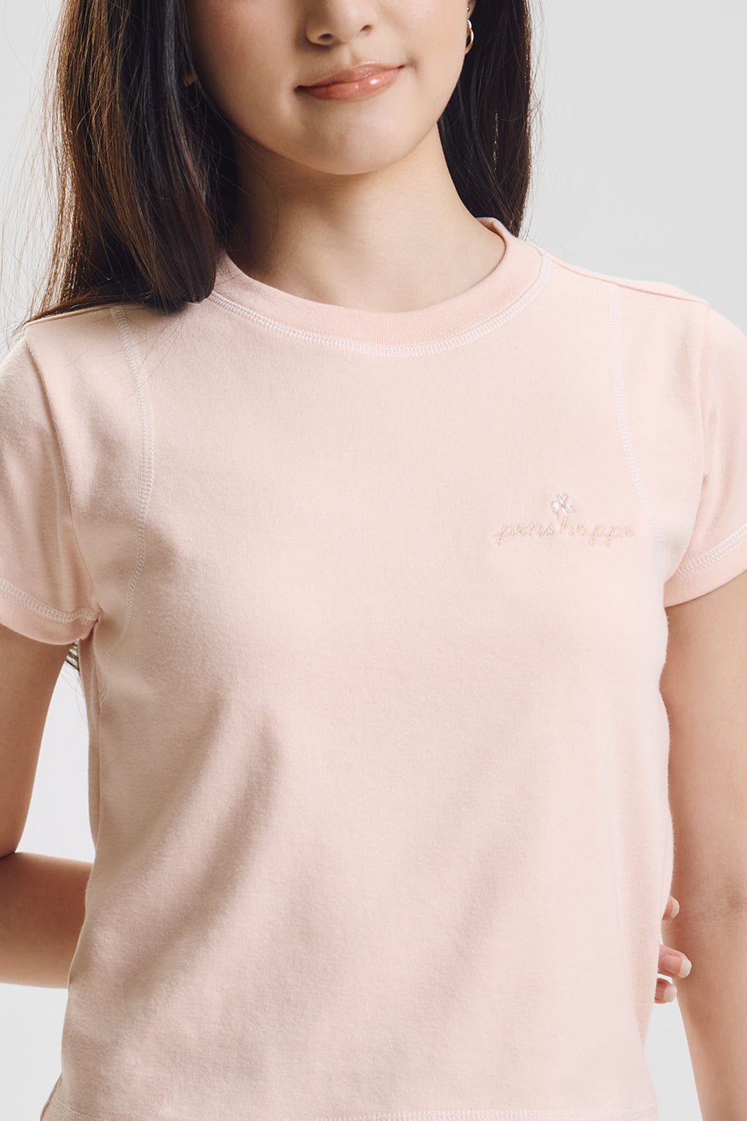 Penshoppe Contrast Detail Graphic T-Shirt