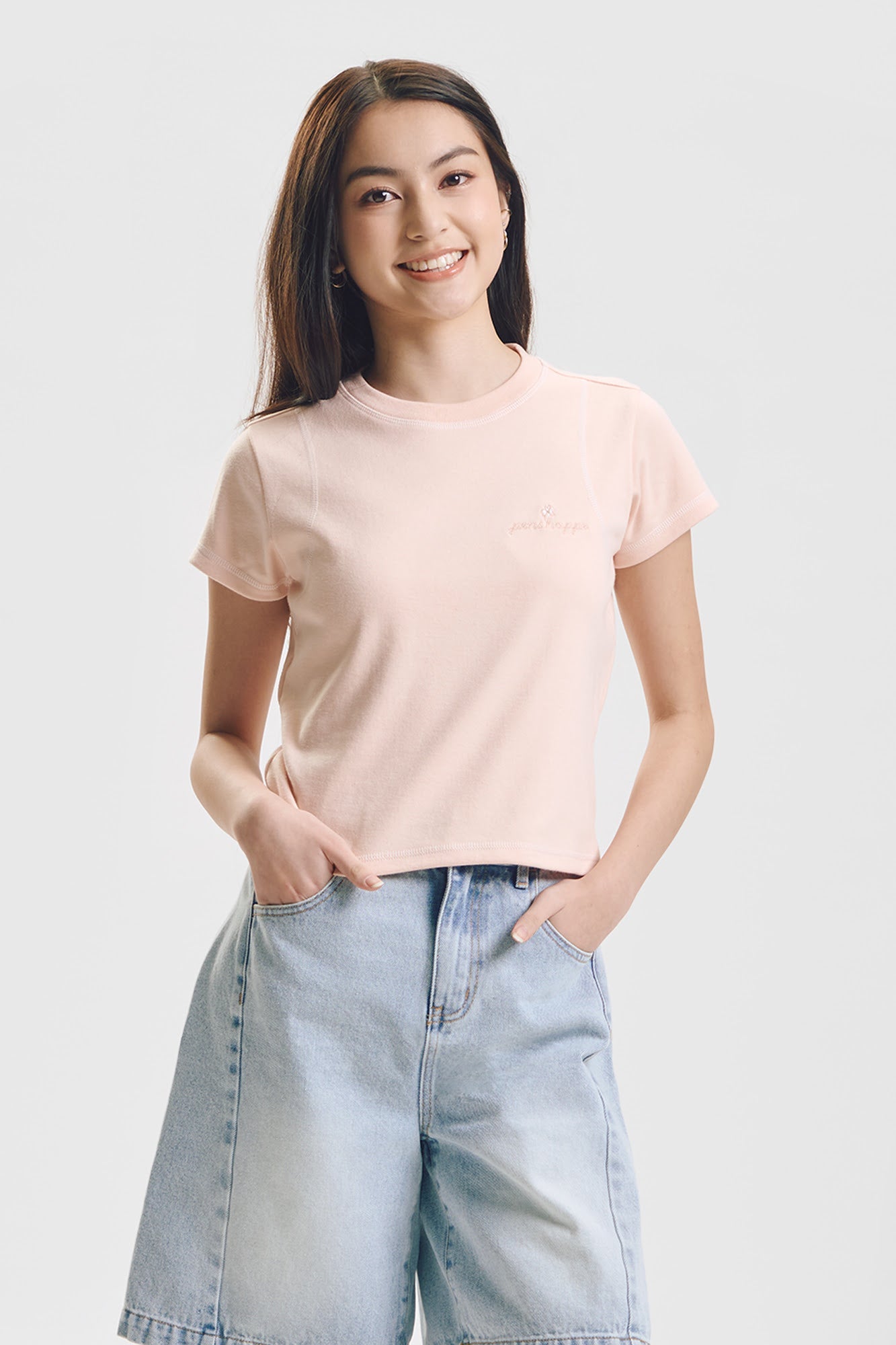 Penshoppe Contrast Detail Graphic T-Shirt
