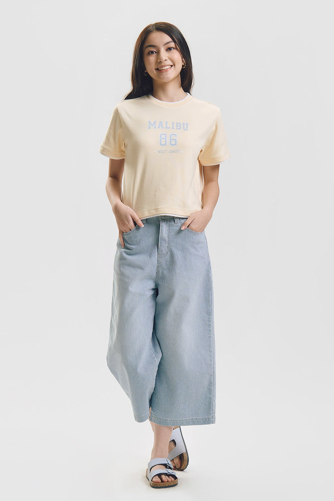Malibu Relaxed Two-Fer Graphic T-Shirt