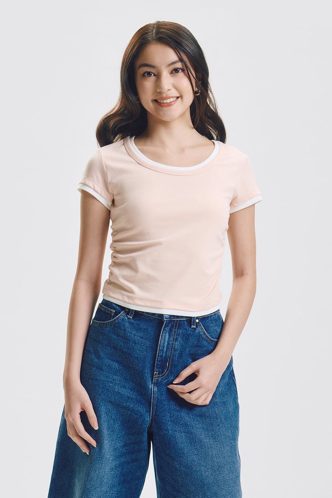 Slim Two-Fer Top with Side Gathering