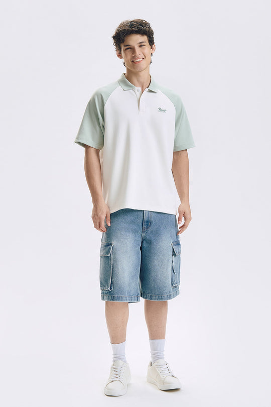 Penshoppe Relaxed Raglan Polo