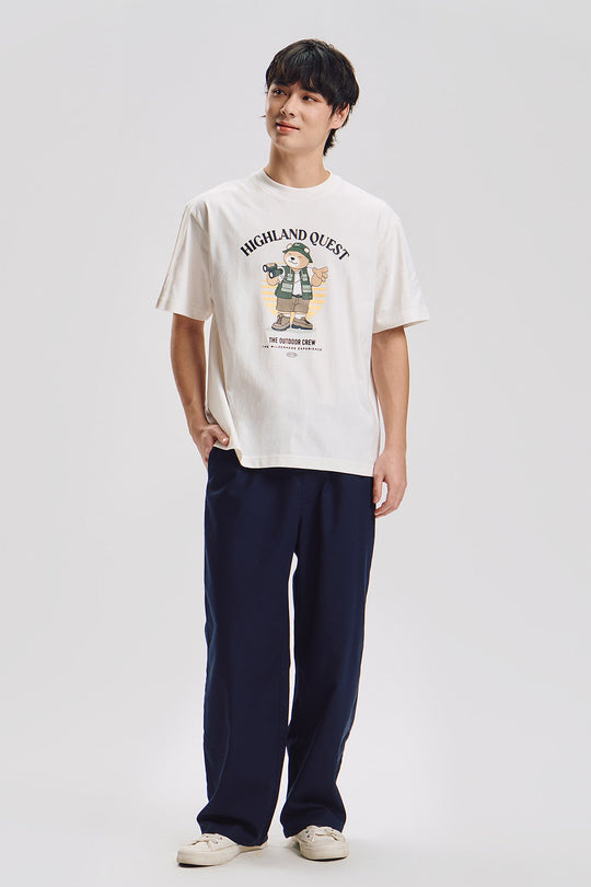 Wide Fit Pull-On Linen Pants