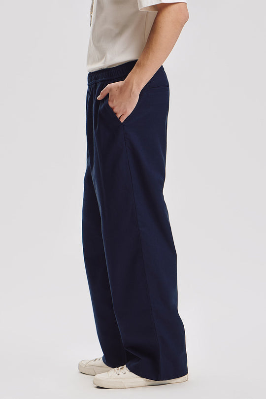 Wide Fit Pull-On Linen Pants