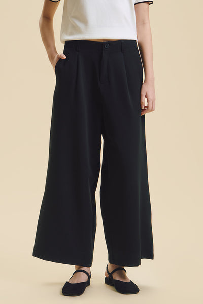 Dress Code Wide Fit Pleated Trousers