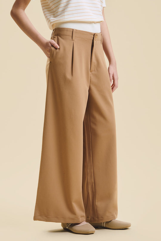 Dress Code Wide Fit Pleated Trousers