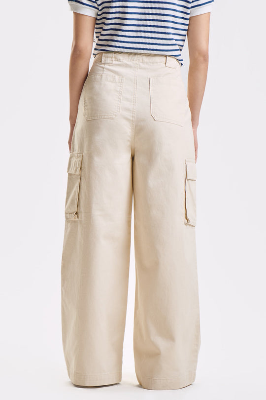 Wide Fit Cargo Pants with Pintuck Detail