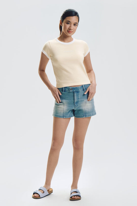 Penshoppe Slim Ringer Graphic T-Shirt