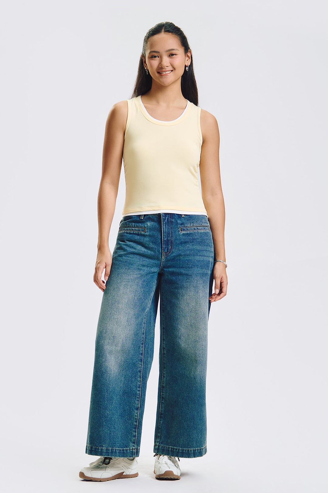 Slim Two-Fer Tank Top