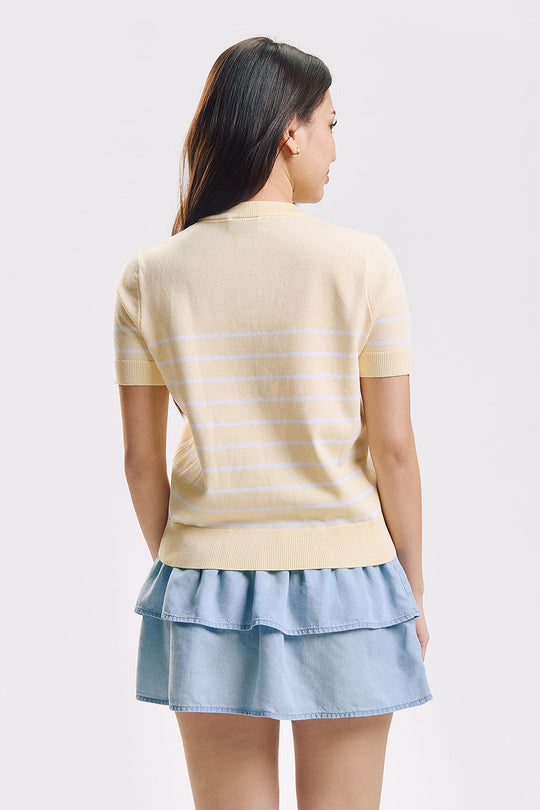 Crew Striped Knit Top