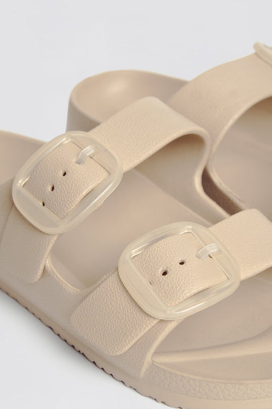 Women's Two Band Rubber Slides
