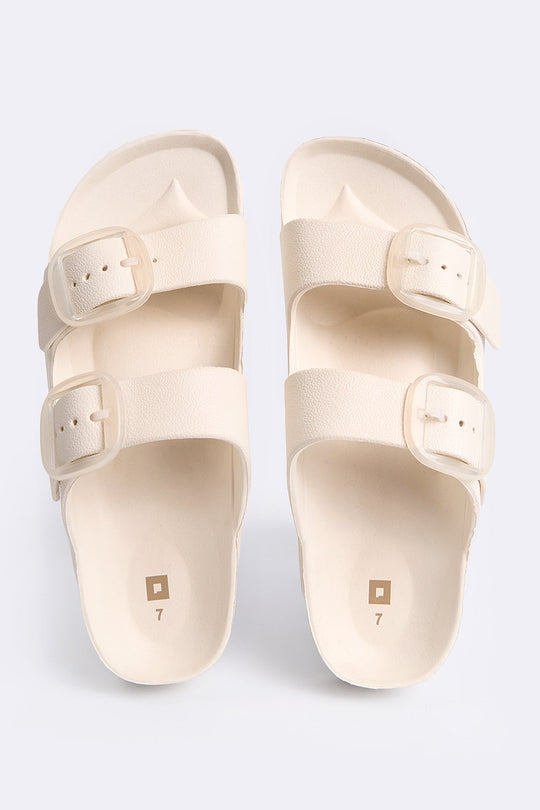 Women's Two Band Rubber Slides