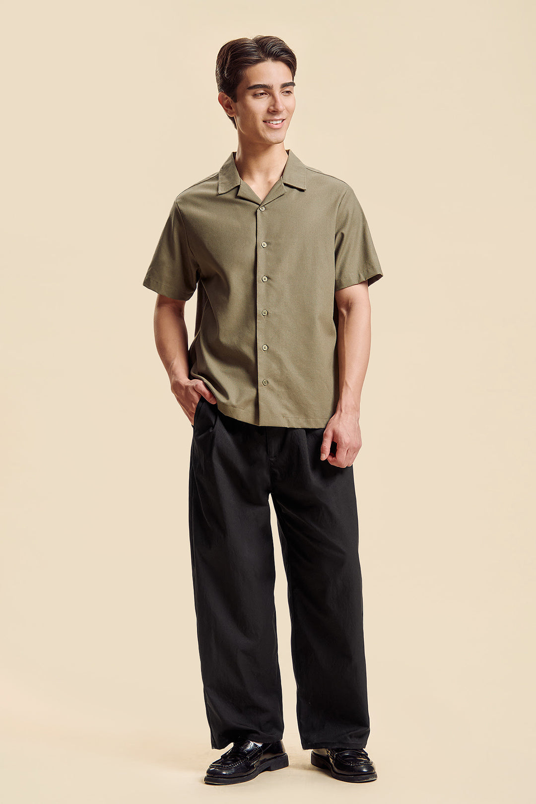 Dress Code Baggy Fit Pleated Pants