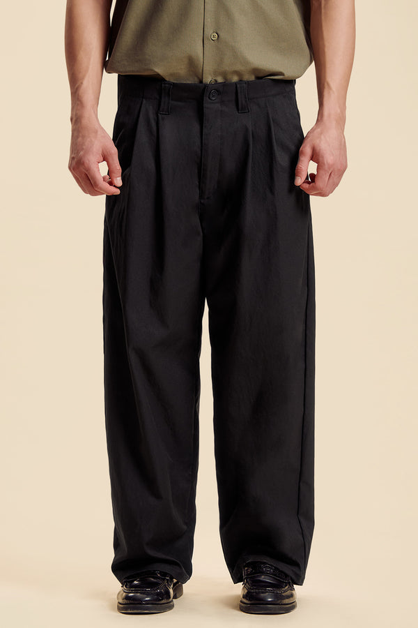 Dress Code Baggy Fit Pleated Pants