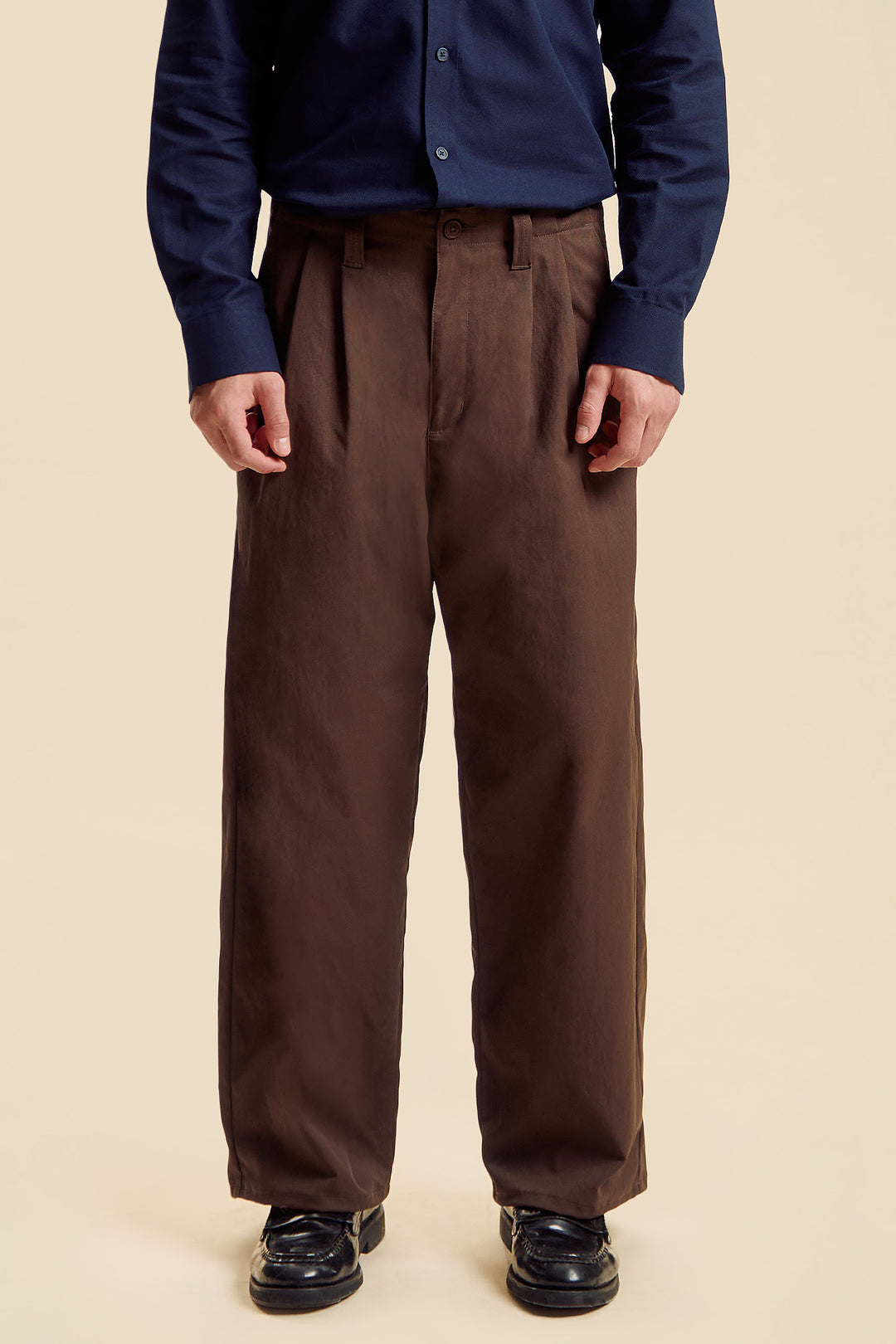 Dress Code Baggy Fit Pleated Pants