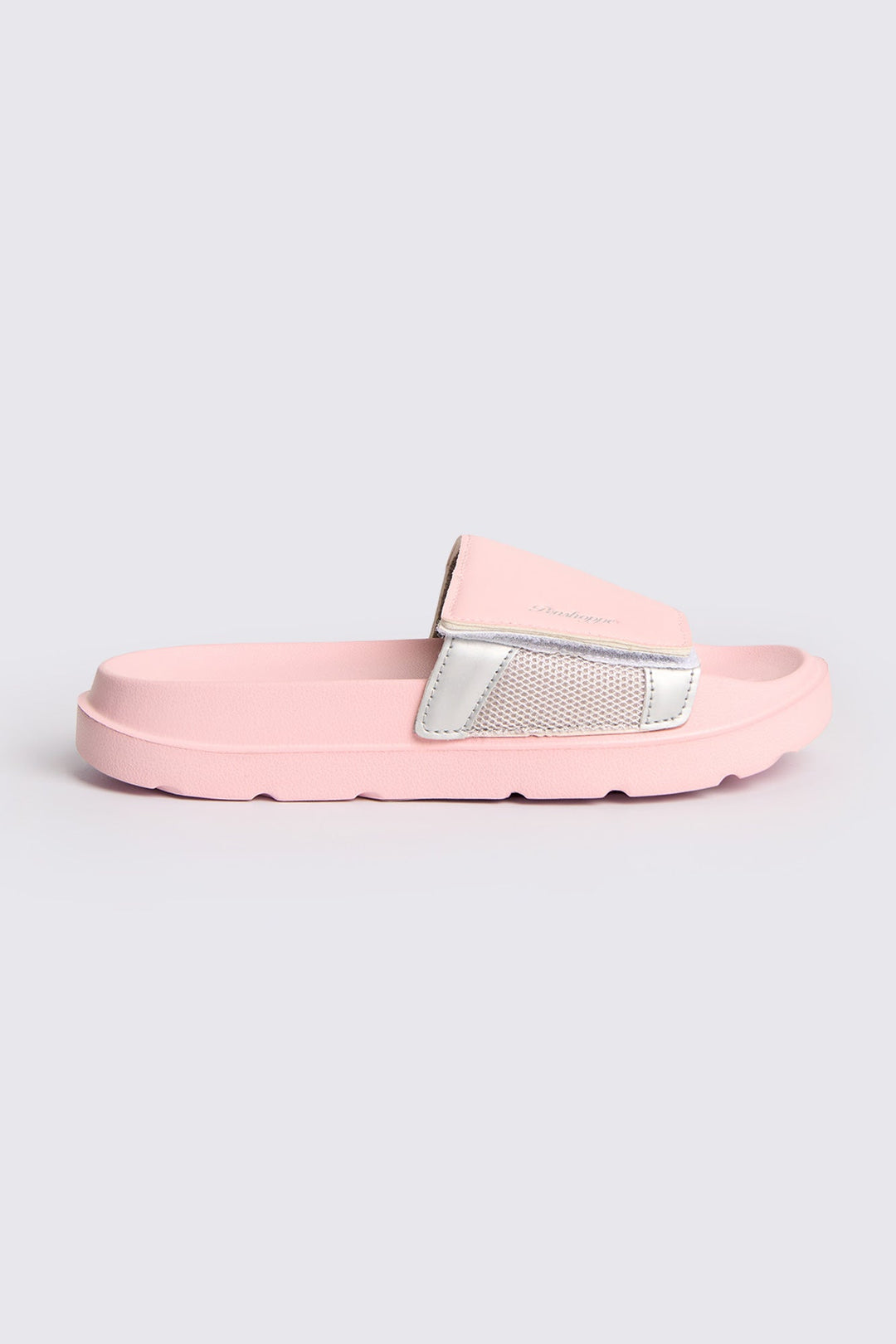 Women's Leather Velcro Padded Band Slides