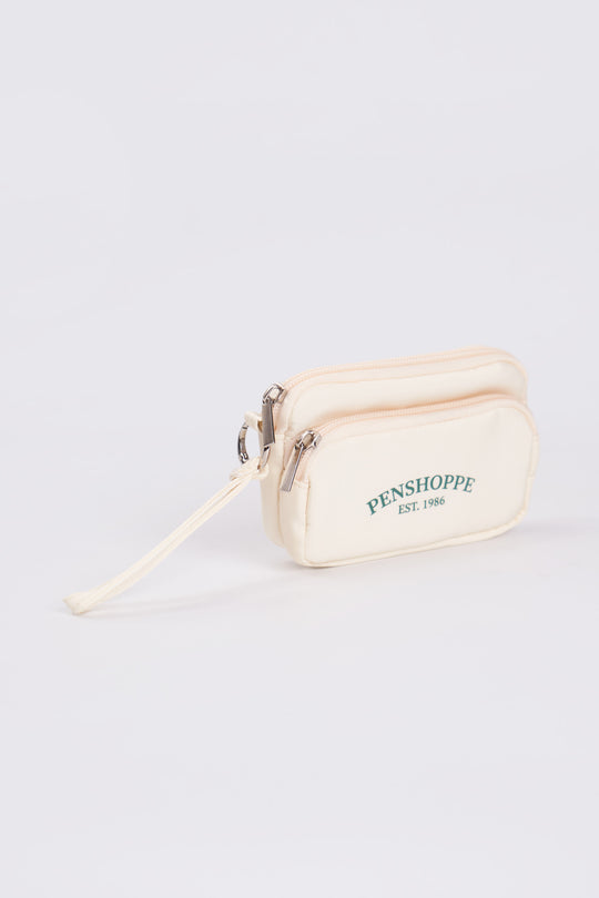Double Zip Wristlet with Print