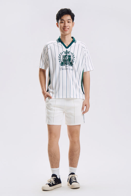 Modern Fit Track Shorts with Jacquard Taping