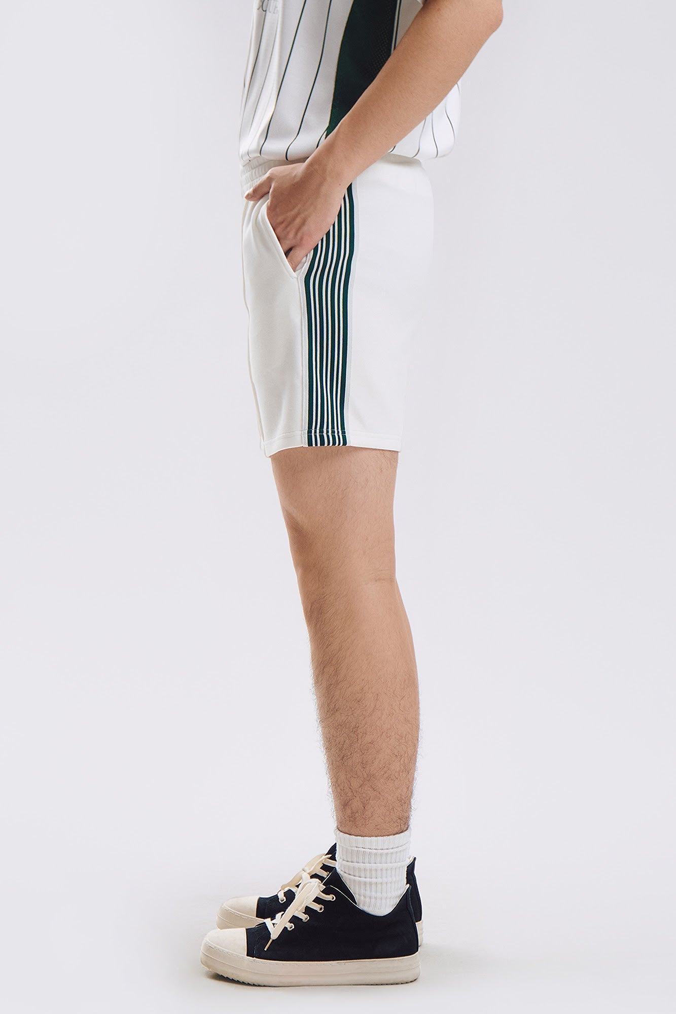Modern Fit Track Shorts with Jacquard Taping