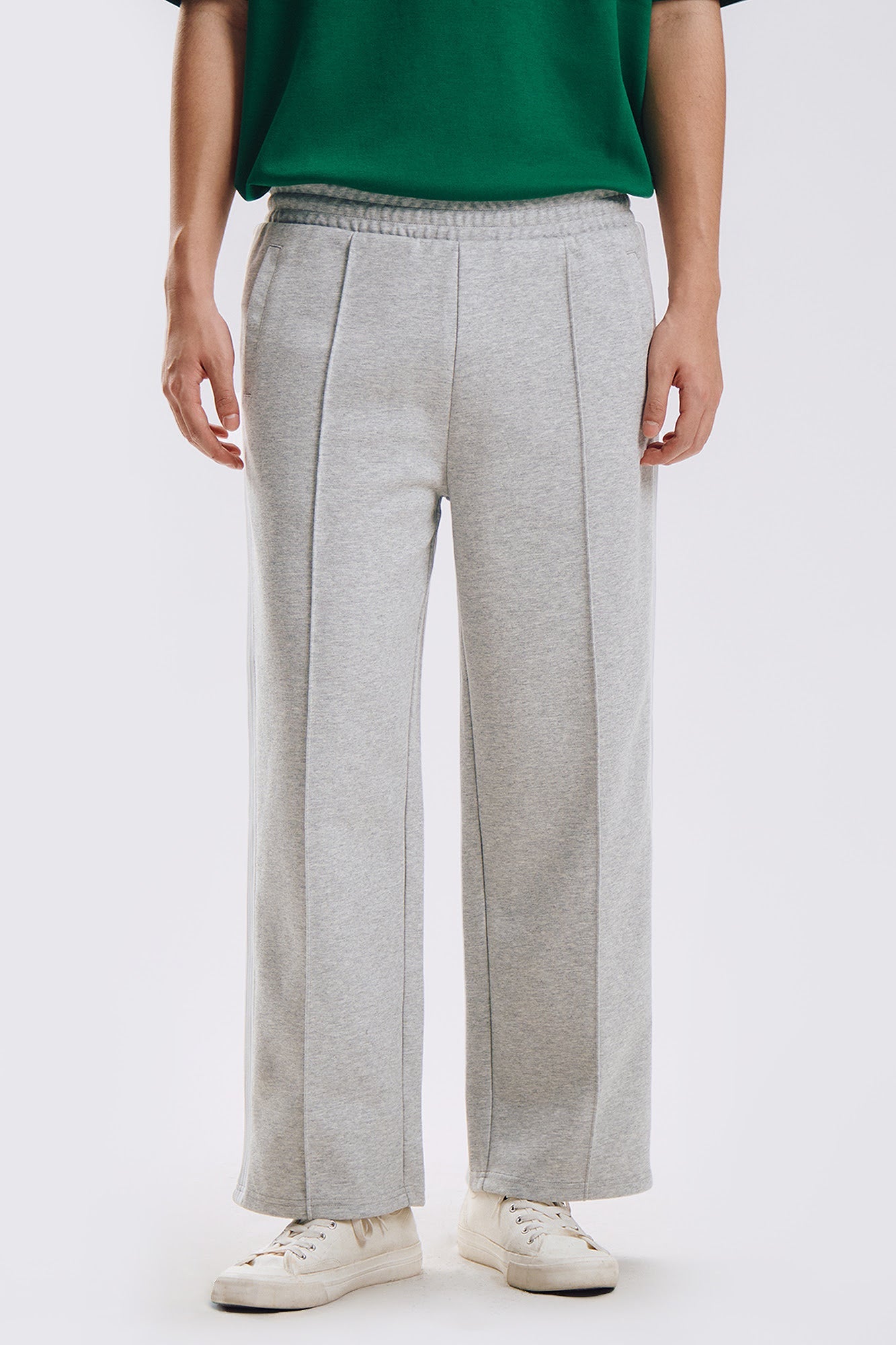 Wide Fit Track Pants with Jacquard Taping