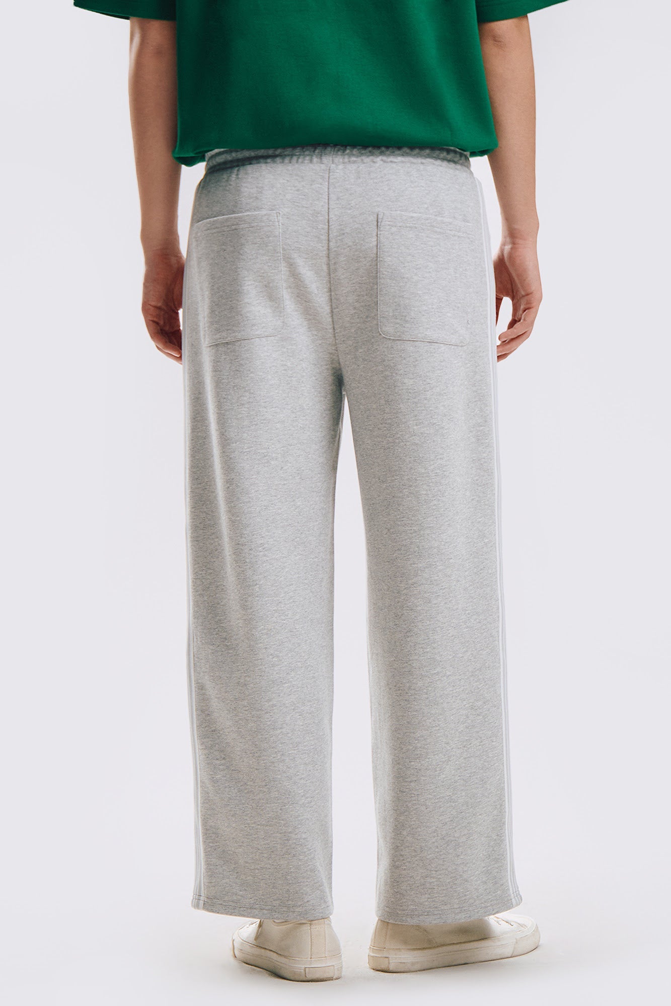 Wide Fit Track Pants with Jacquard Taping