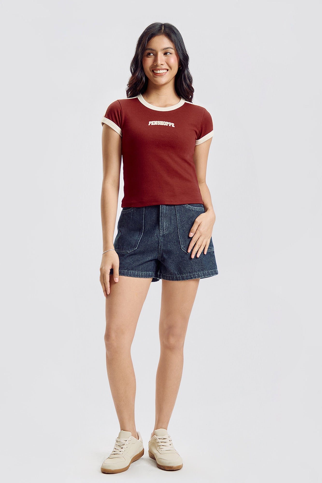Penshoppe Slim Ringer Graphic T-Shirt