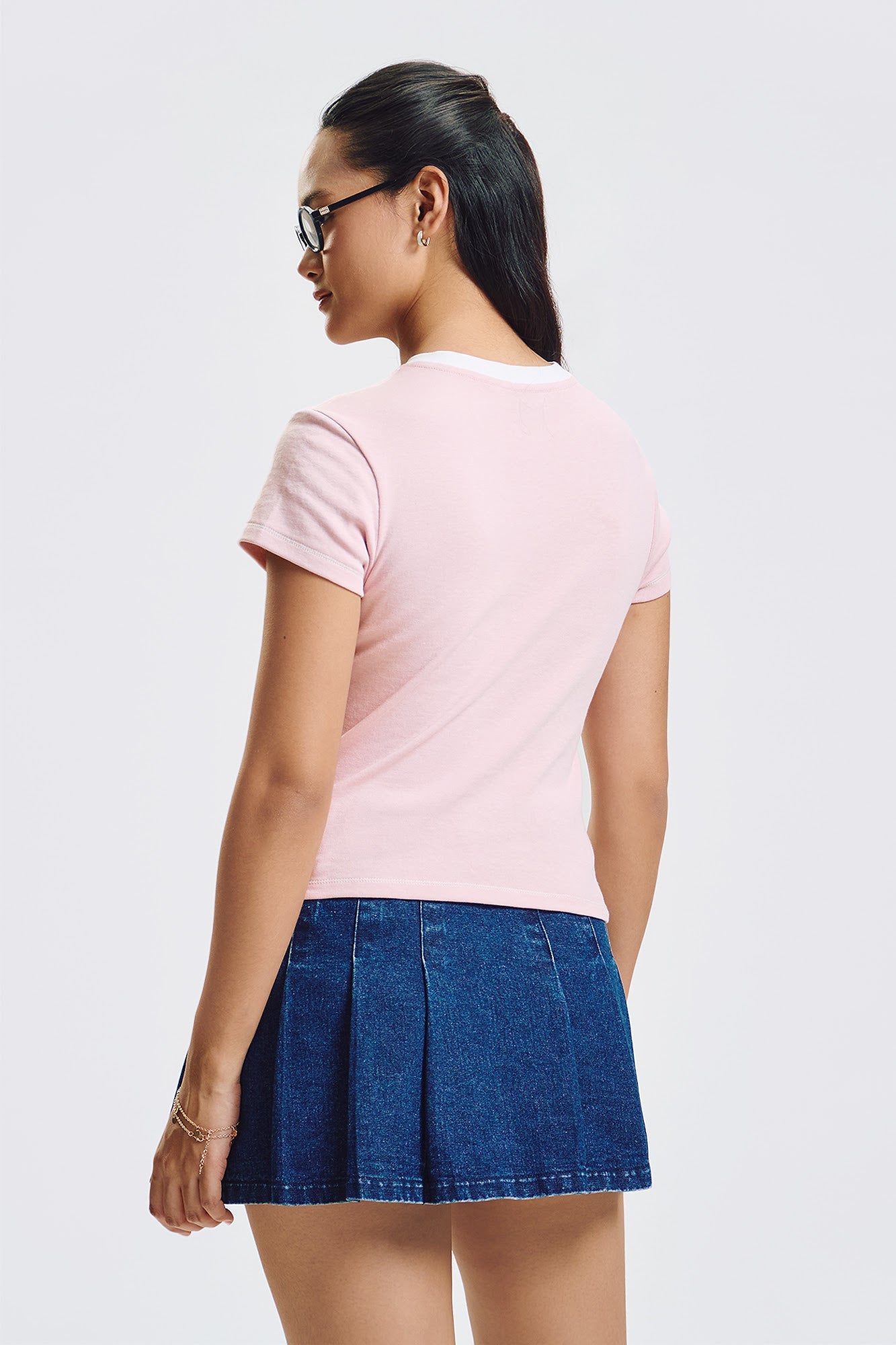 V-Neck Slim Graphic T-Shirt