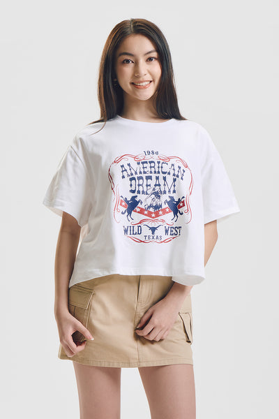 American Dream Loose Graphic T-Shirt