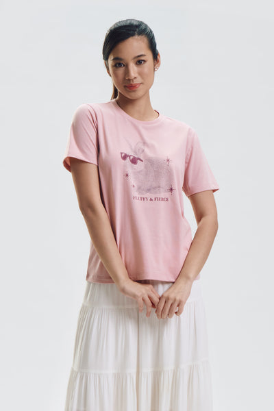 Fluffy & Fierce Relaxed Graphic T-Shirt
