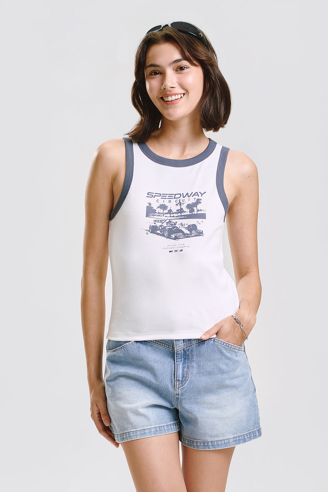 Speedway Slim Graphic Tank Top