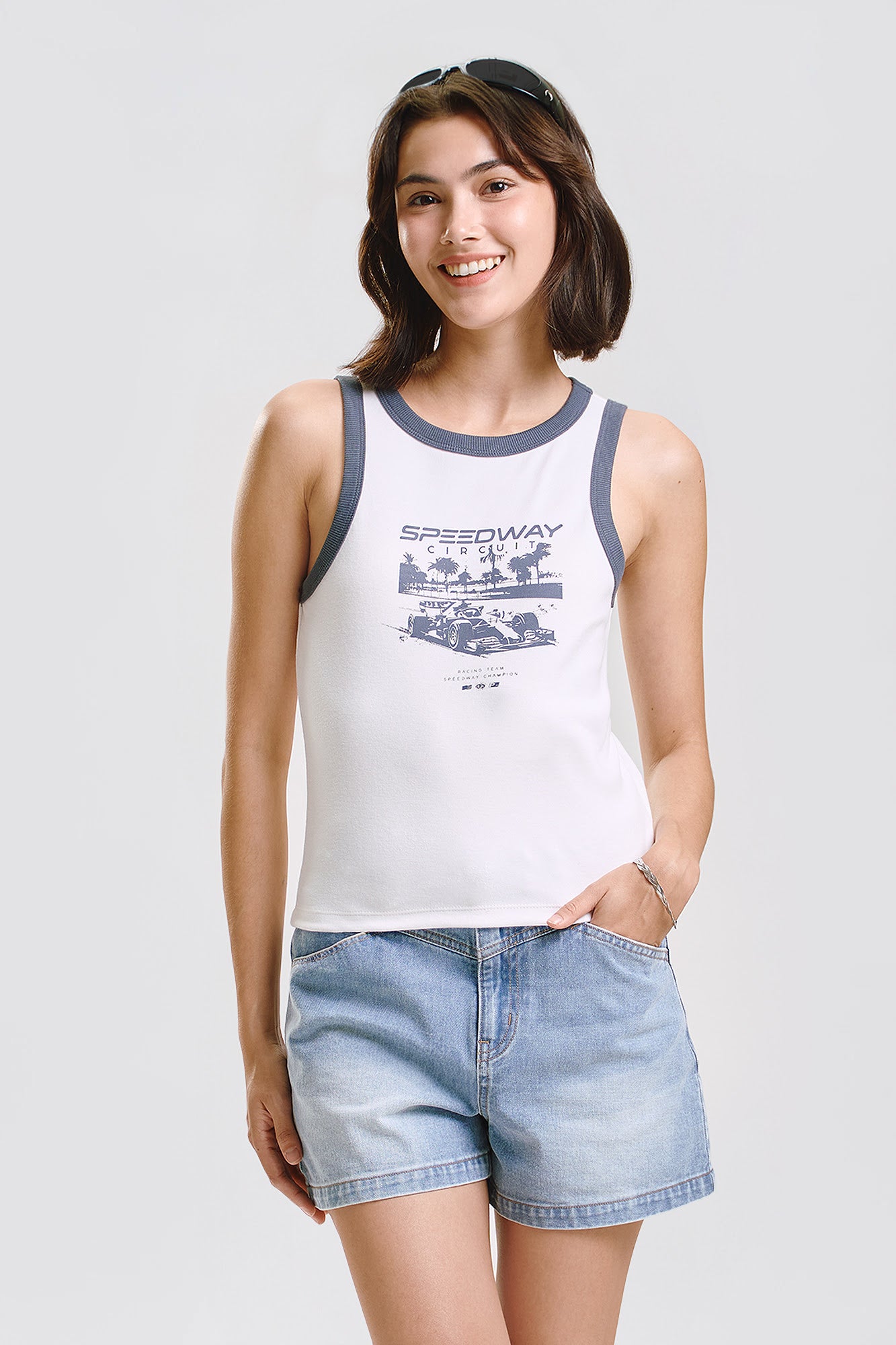Speedway Slim Graphic Tank Top