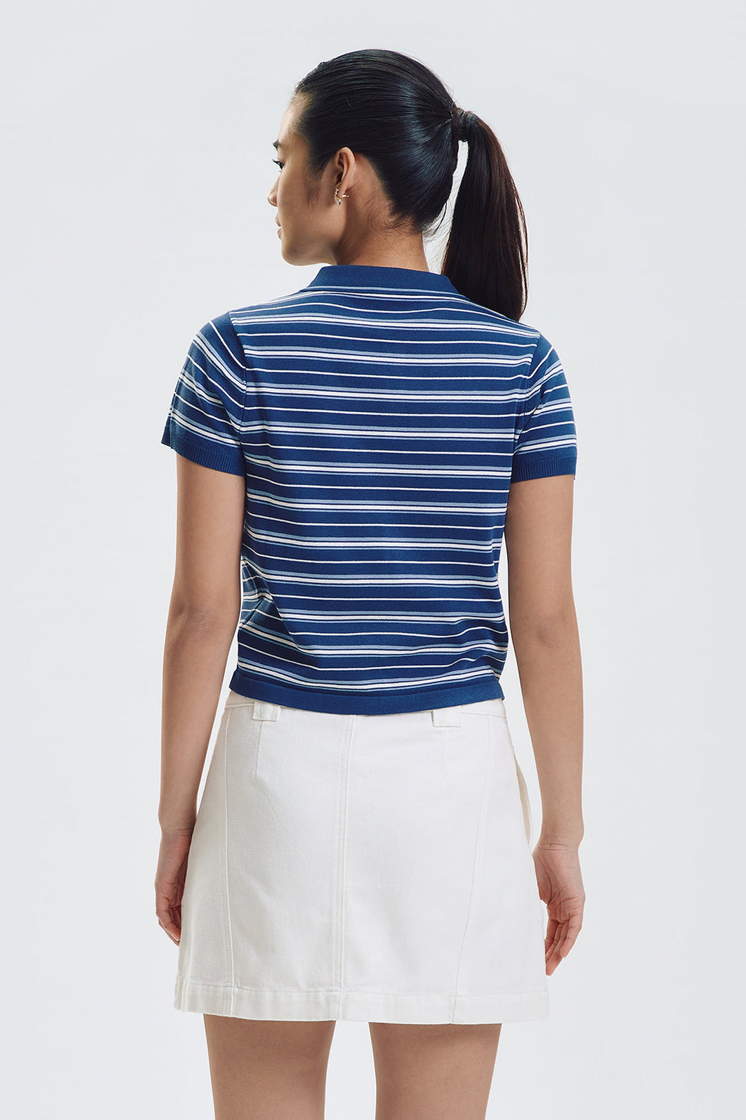 Striped Light Knit Polo